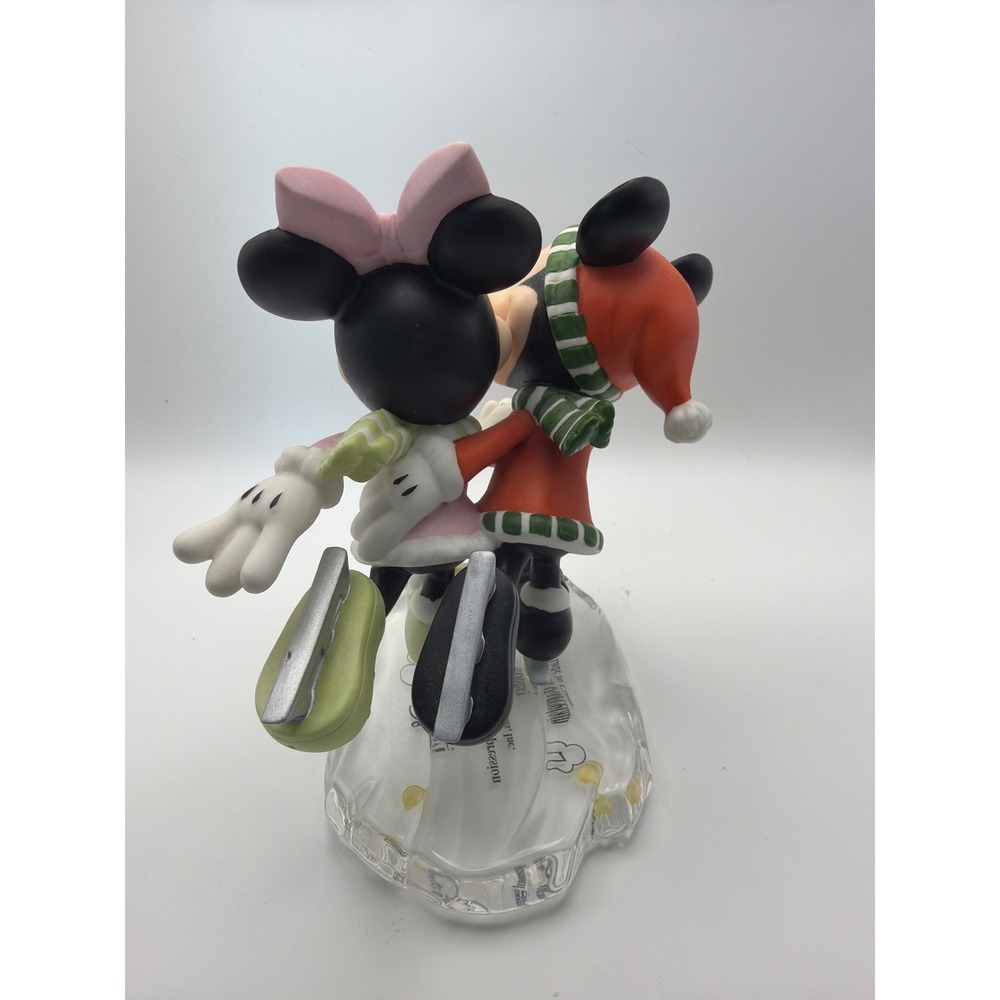 Disney Precious Moments Mickey Minnie Mouse Ice Skating Figurine 121703 Box - Picture 6 of 7